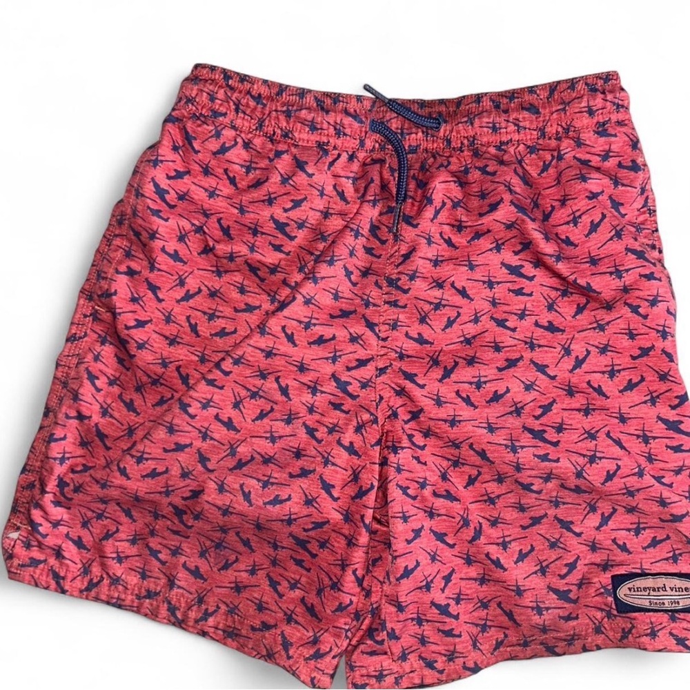 Vineyard Vines Kids Swim Trunks - Pink and Blue
